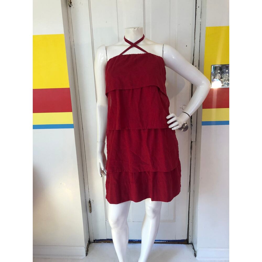 1970s Vintage Pink Sonia Rykiel linen sundress mini dress m xs designer french